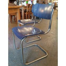 Gispen stoelen met buizenframe model 108 zeer mooi 8 stuks