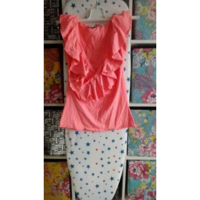 Coral pink shirt /maat S/M