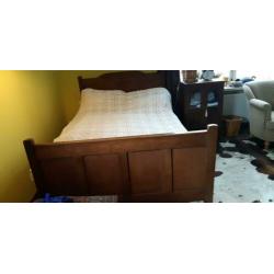 Bed eiken 1940 geheel origineel 130 x 195 cm