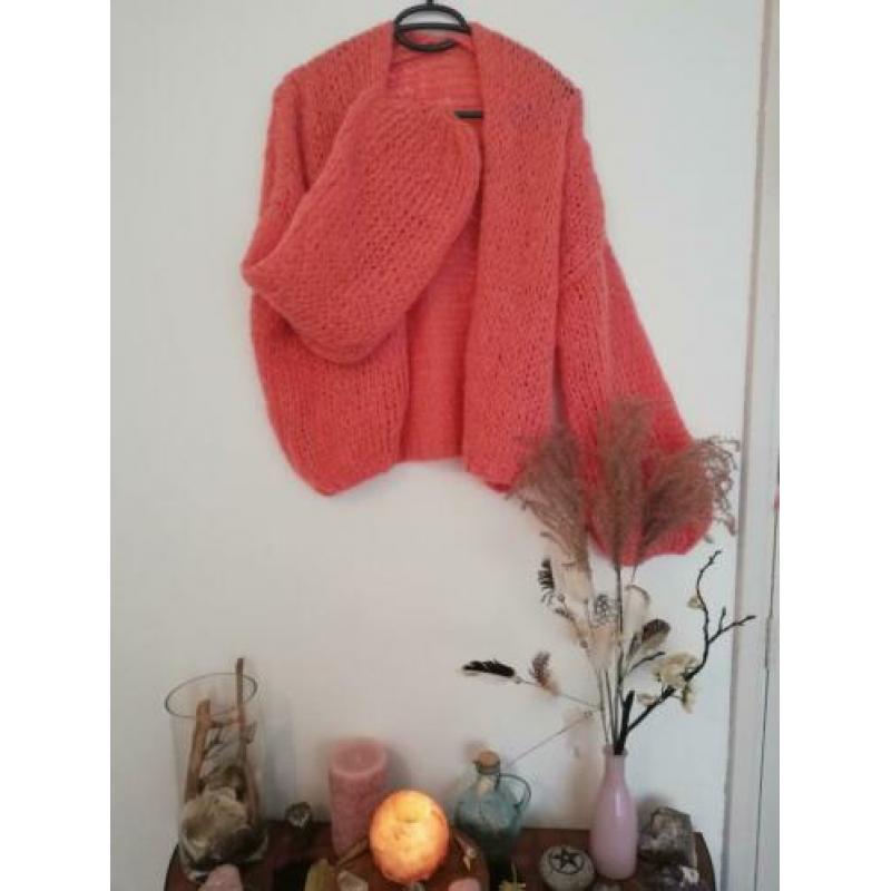 Bernadette vest handgebreid (kiro by Kim look) oversized