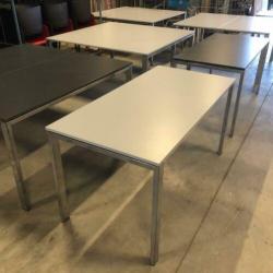 partij 8x kantine tafels / werktafels 151x151 en 151x75,5 cm