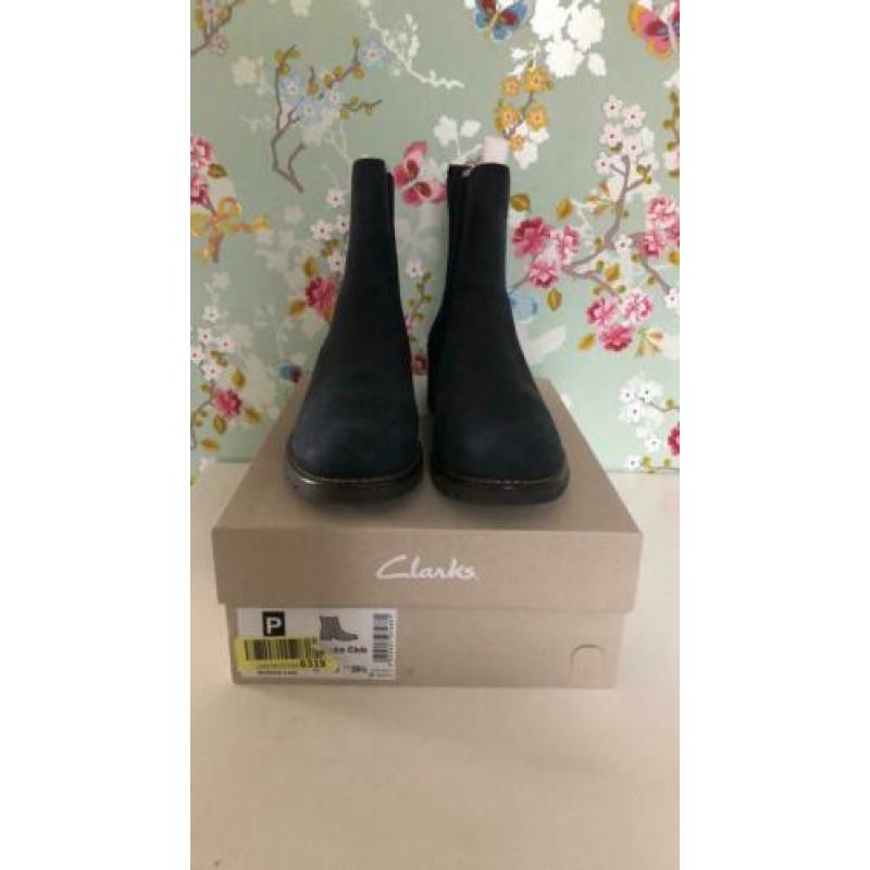 Clarks Dames Chelsea Boots Maat 39,5 Blauw