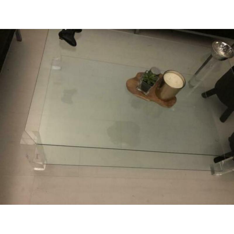 Glazen salontafel
