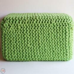 Hocker bankje dikke 100% WOL gebreid o.a. oranje > SALE!