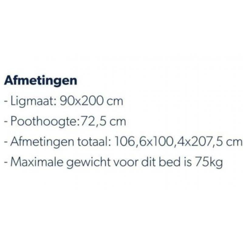 Hoogslaper kind zgan wit 200 bij 90 cm