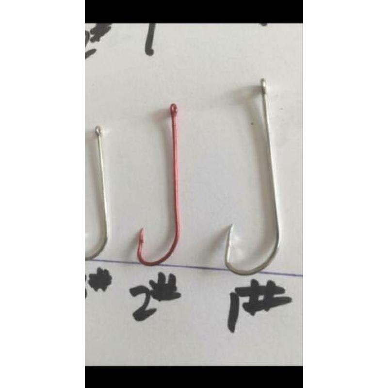 Langsteel haken paling haken 50 stuks €3,75 maat t/m 10#- 1#