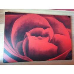 Canvas doek roos (1.30 x 90)