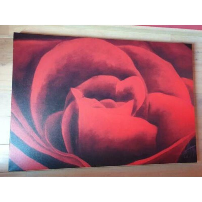 Canvas doek roos (1.30 x 90)