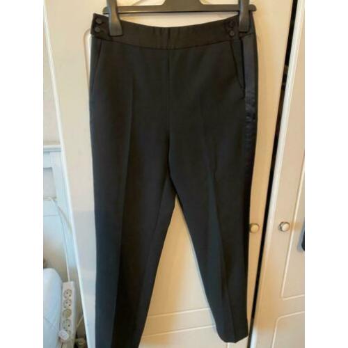 Zara pantalon smoking pants met zijstrook