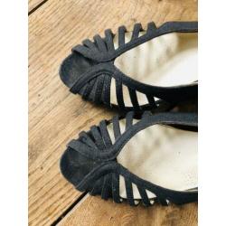 Sling backs, maat 41, zwart