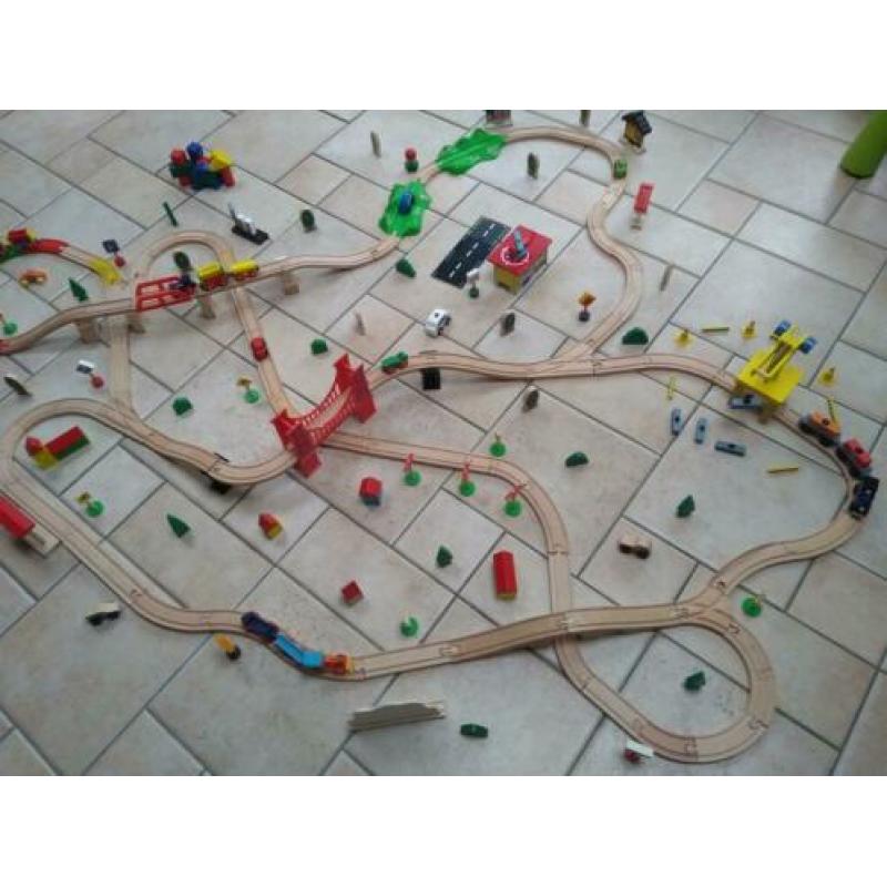 prachtige uitgebreide houten treinset Brio Eichhorn Kidkraft