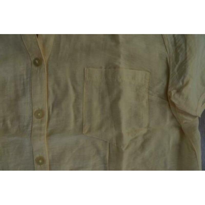 Blouse 42 geel korte mouw