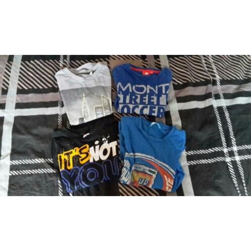 Jongenskleding maat 110/116 shirts 4 stuks