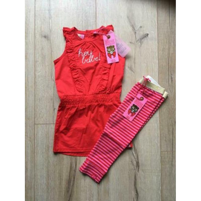 Z8 setje mathilda / Brechtje rood/ roze maat 86 nieuw