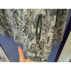 Gerry Weber blazer vest grijs slangprint wollig mt 46 31478