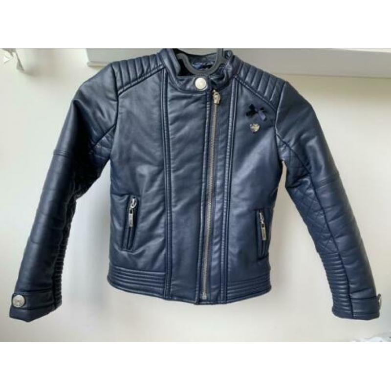 Mooi Le Chic blauw leren jasje