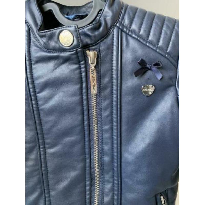 Mooi Le Chic blauw leren jasje