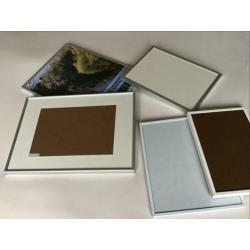 Aluminium fotolijsten 5 stuks zie afmeting