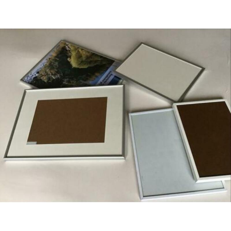 Aluminium fotolijsten 5 stuks zie afmeting