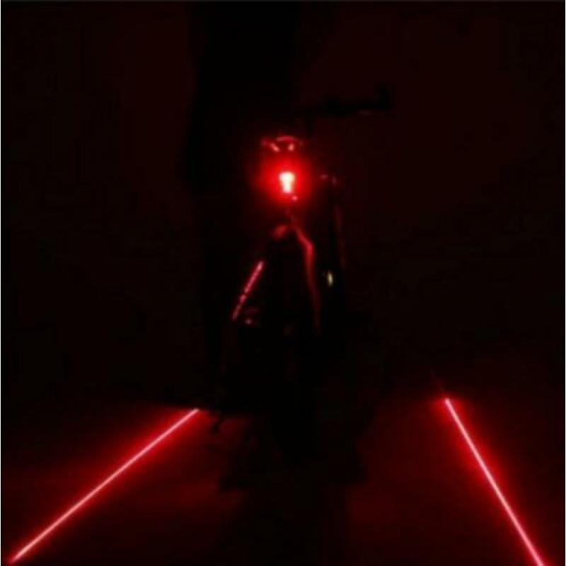 Laser achterlicht achterlamp fietslamp mtb lamp verlichting