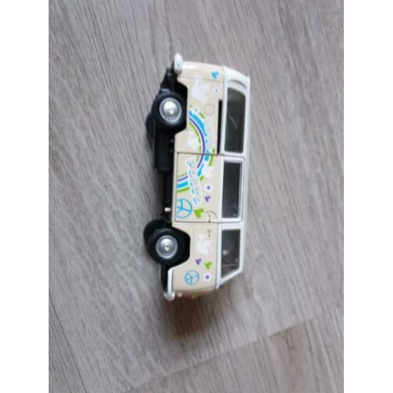 hippie wit creme welly volkswagen vw t2 flower power bloem