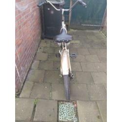te koop damesfiets cruiser fiets goud met wit
