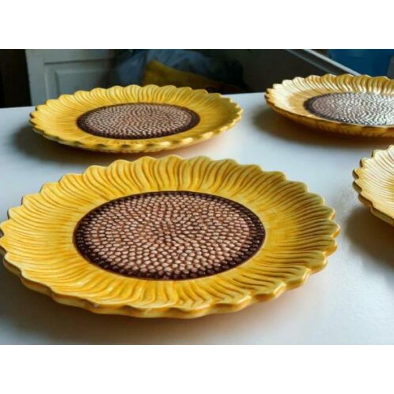 Zonnebloem Gebaksbordjes set van 4