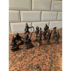 Origineel oude koperen heilige figuren
