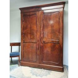~~ Megagrote antieke mahonie Biedermeier linnenkast / kast