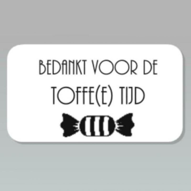 Stickers bedankt voor de toffe tijd 60x30mm - 24 stuks