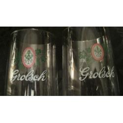 Grolsch bierglazen op voet