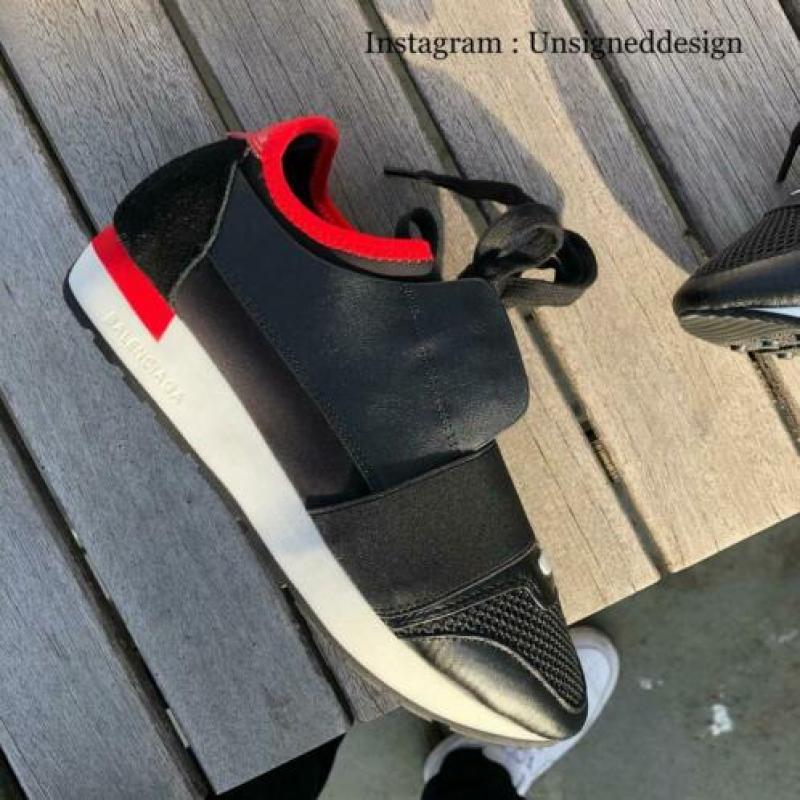 Balenciaga Race Runners Sneakers Schoenen Maat 38 Zwart Rood