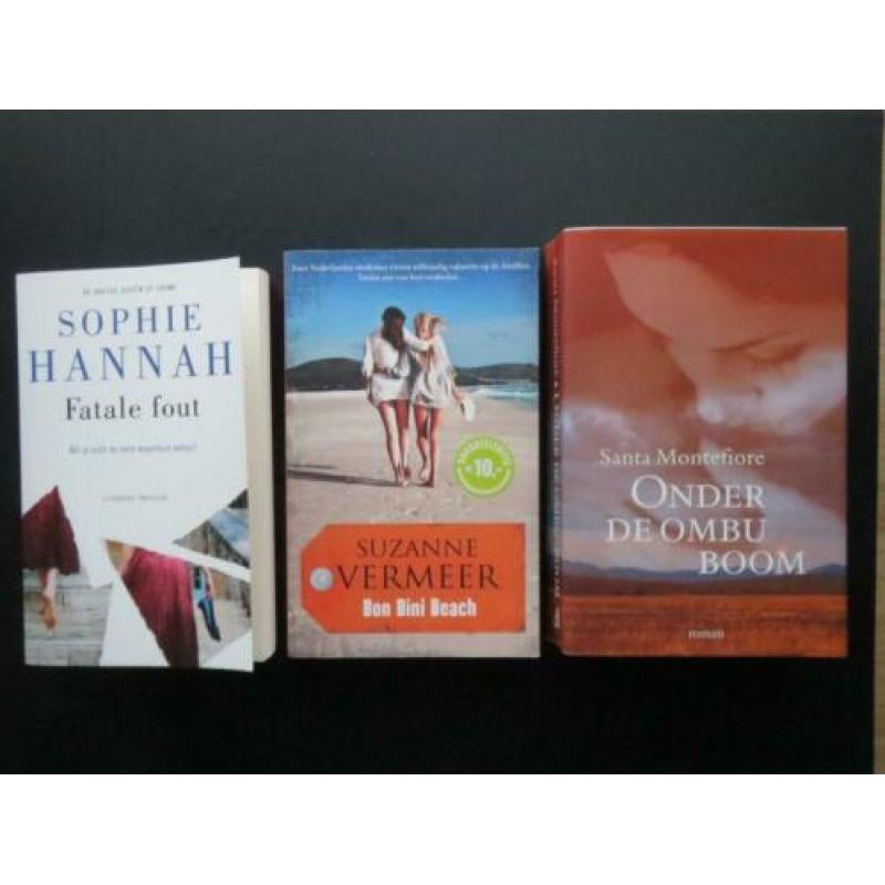 Drie thrillers/roman Per stuk € 3,00