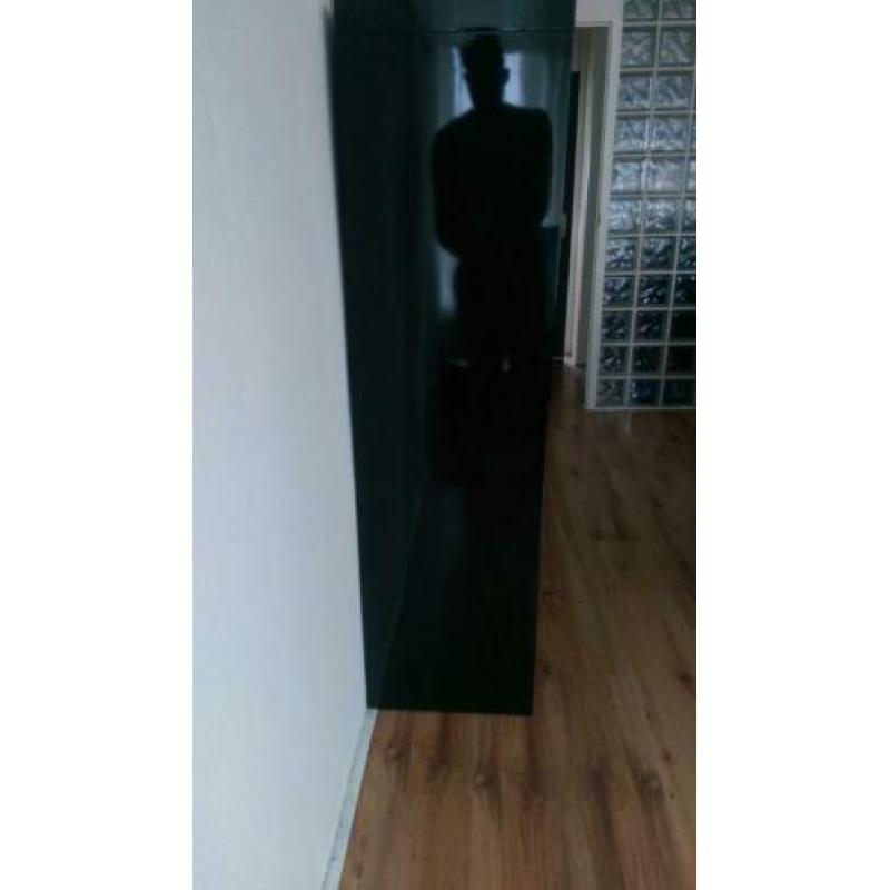 Zwarte glans kast