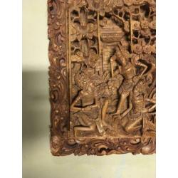 Indonesisch houtsnijwerk (42x31 cm)