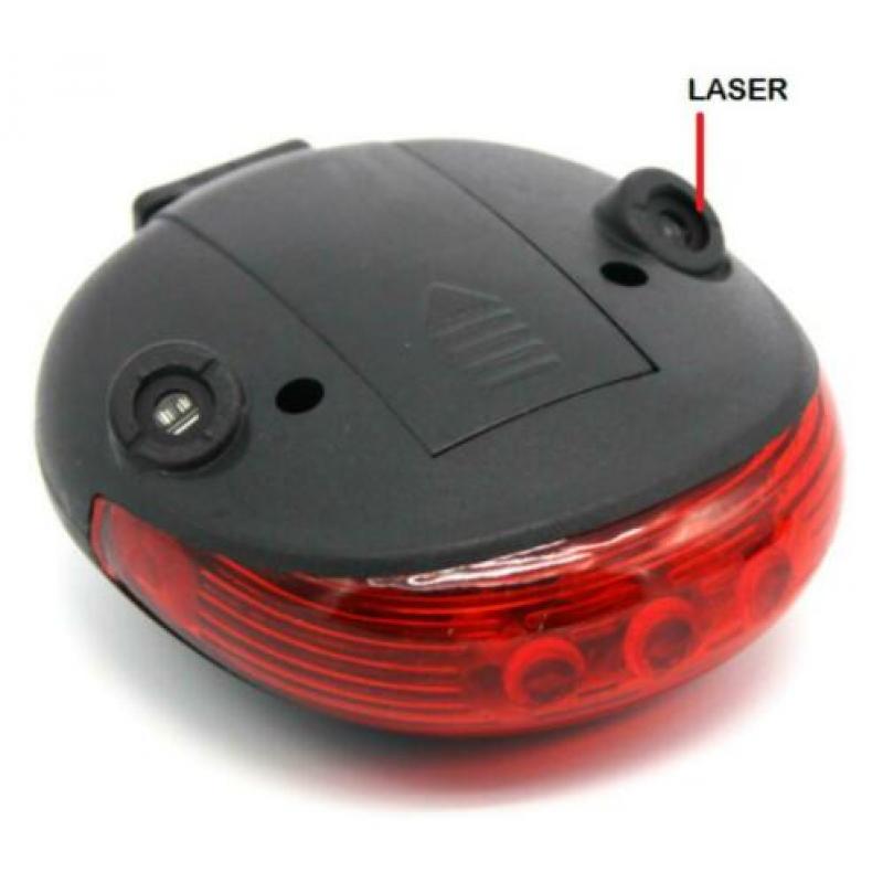 Laser achterlicht achterlamp fietslamp mtb lamp verlichting