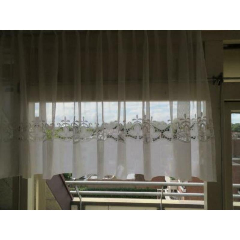 Glasgordijn valletje Hoogte 80 cm
