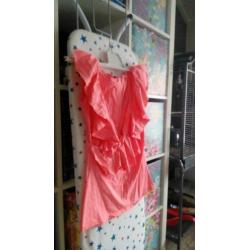 Coral pink shirt /maat S/M