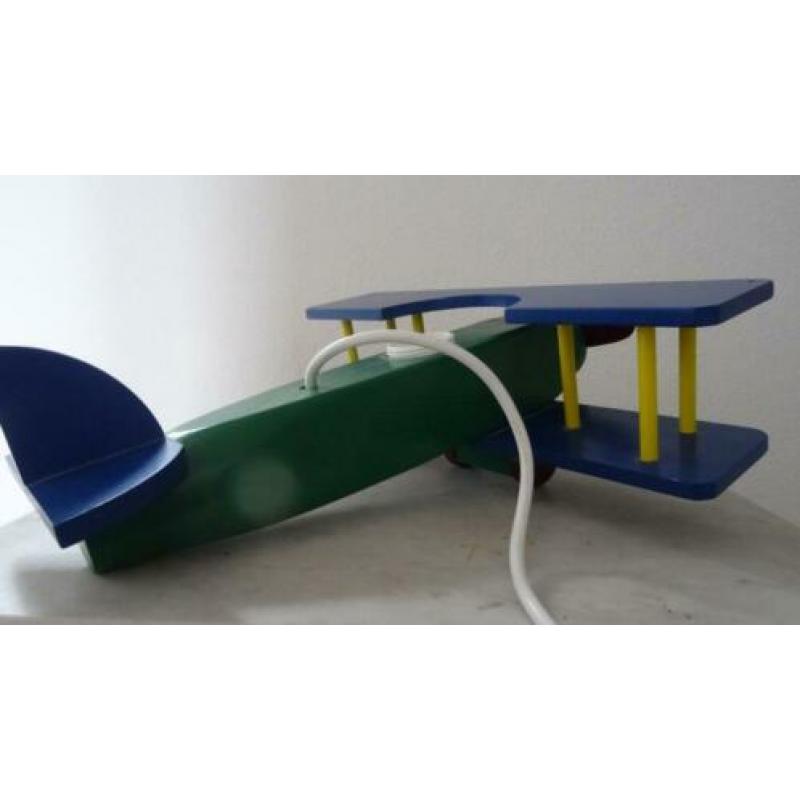 kinderkamer lamp "dubbeldekker vliegtuig"