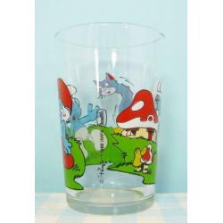 Smurfen vintage glas Peyo 1996 Benedictin glazen servies oud