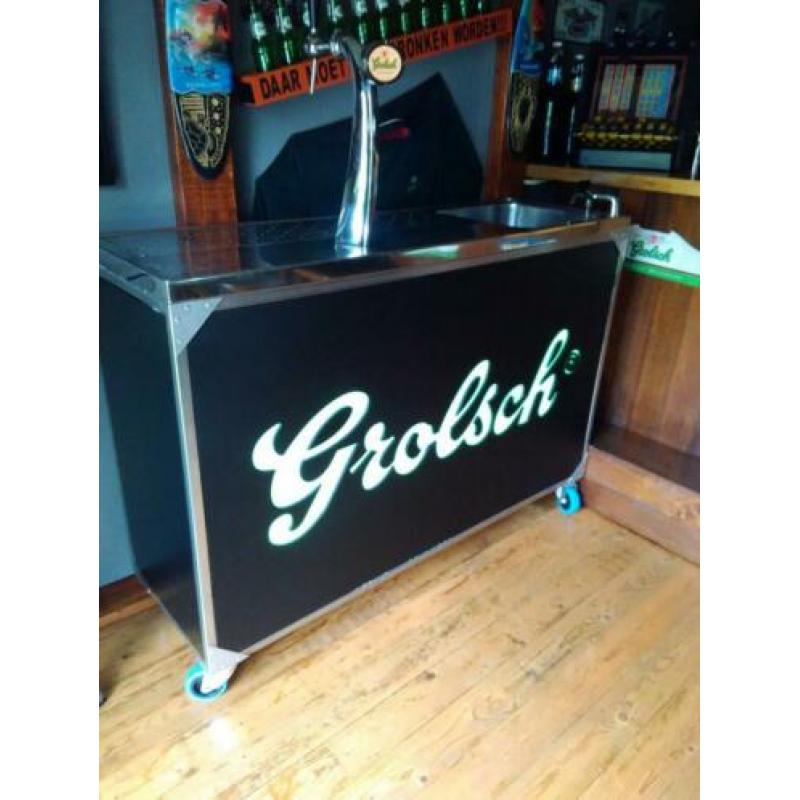 Mobiele RVS biertap met led verlichting