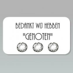 Stickers bedankt voor de toffe tijd 60x30mm - 24 stuks