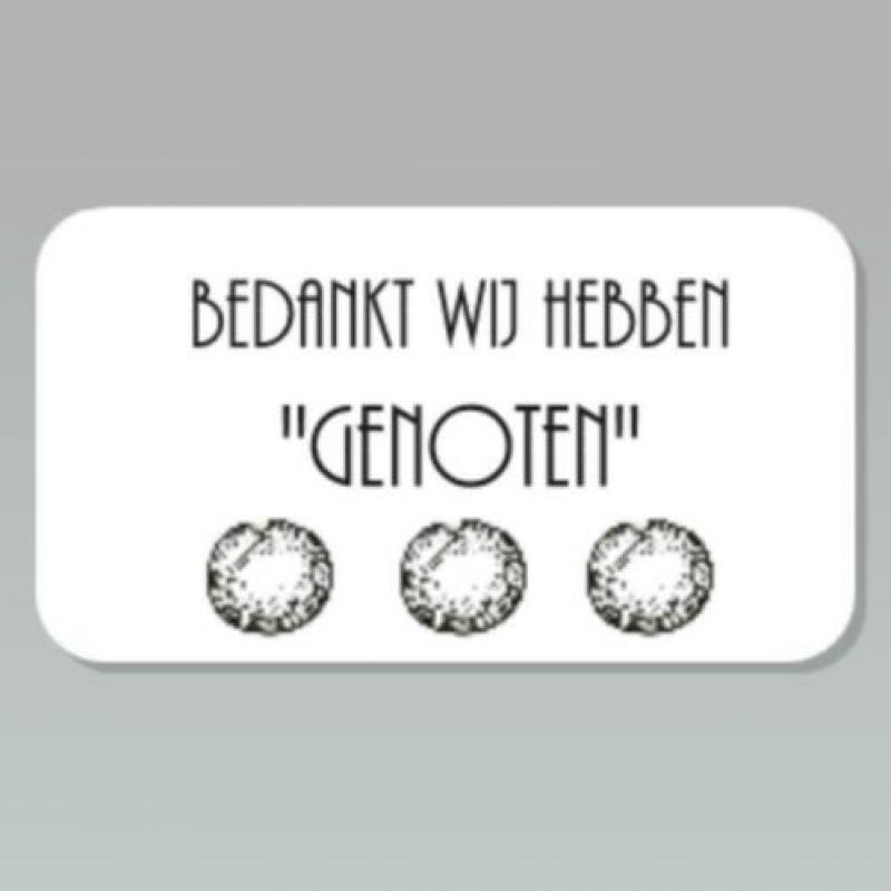 Stickers bedankt voor de toffe tijd 60x30mm - 24 stuks