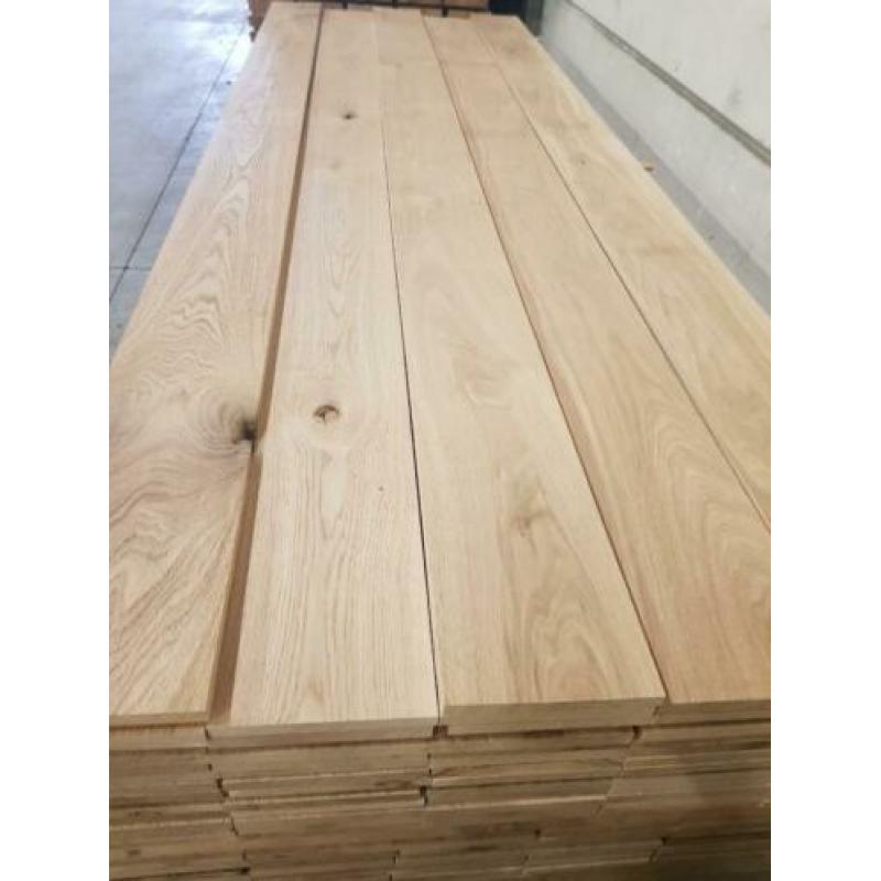 Eiken planken geschaafd / geborsteld / kunstmatig gedroogd