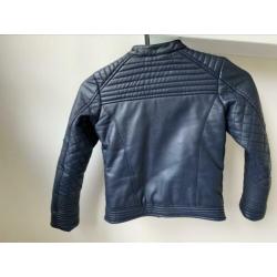 Mooi Le Chic blauw leren jasje