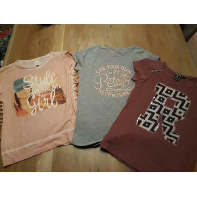 Shirt driemaal retour 134 140 meisje