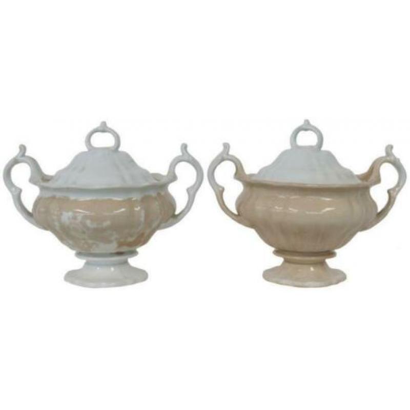 2x Petrus Regout terrine Maastrichts Wellington 33cm breed