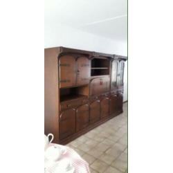 3 delige eikenhouten kast tv meubel salontafel