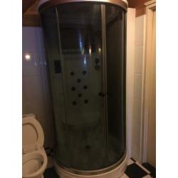 Stoom douche cabine met jets en regendouche rainshower radio