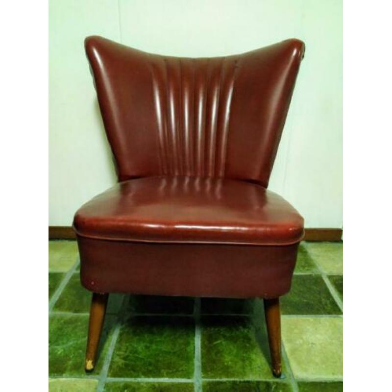 Vintage / retro cocktail stoeltje / kuip stoel.